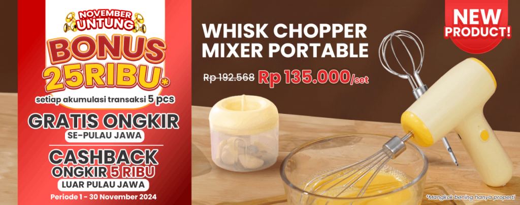 promo alfamind: produk baru whisk chopper